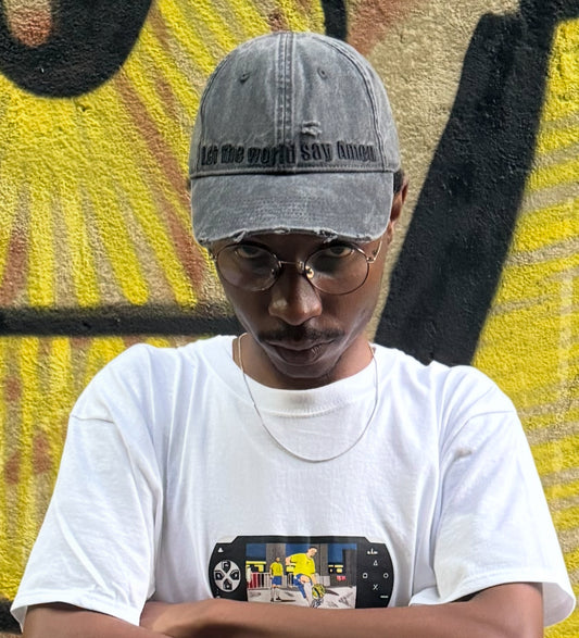 LET THE WORLD SAY AMEN CAP WASHED BLACK