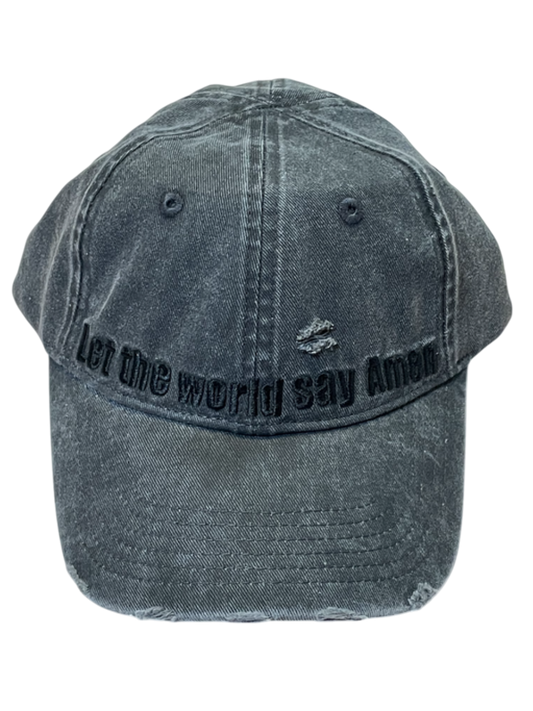 LET THE WORLD SAY AMEN CAP WASHED BLACK